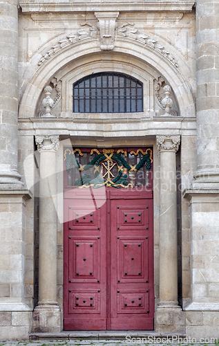 Image of Door of an old building, Lugo, Spain