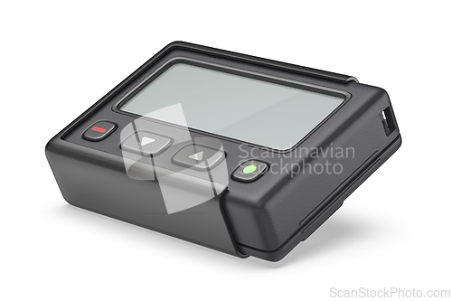 Image of Black pager with blank screen