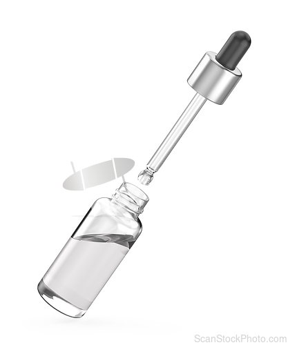 Image of Opened glass dropper bottle with pipette