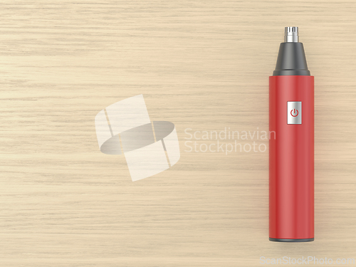Image of Red ear and nose hair trimmer