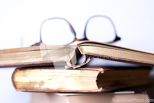 Image of A stack of olf books