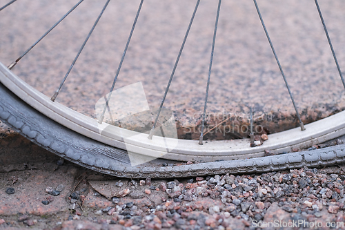 Image of A flat tire