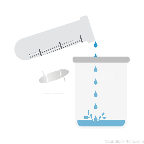 Image of Icon Of Chemistry Beaker Pour Liquid In Flask