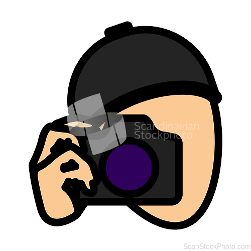 Image of Detective With Camera Icon