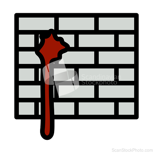 Image of Blood On Brick Wall Icon