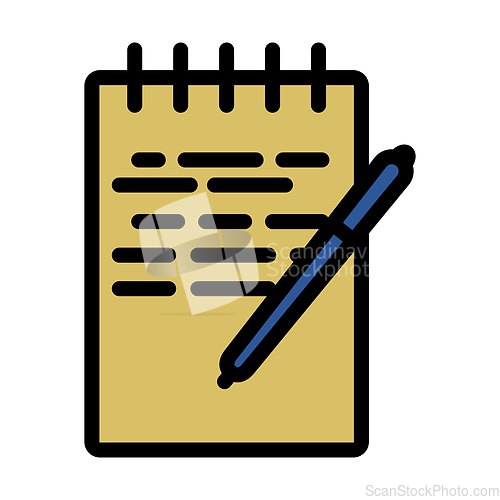 Image of Notebook With Pen Icon