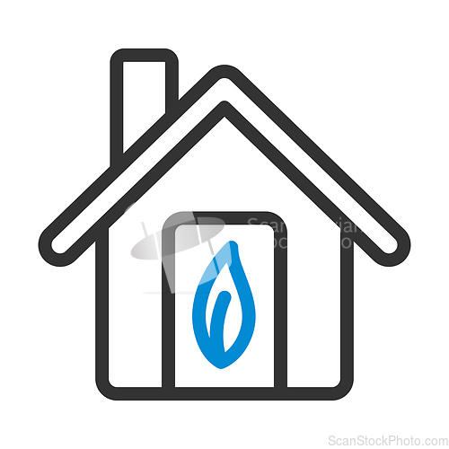 Image of Ecological Home With Leaf Icon