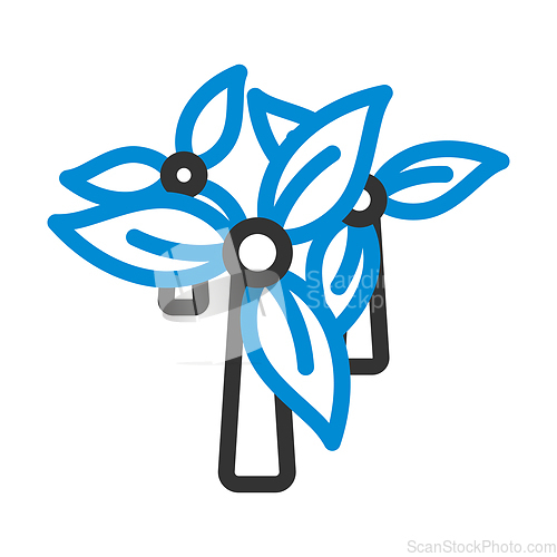 Image of Wind Mill With Leaves In Blades Icon