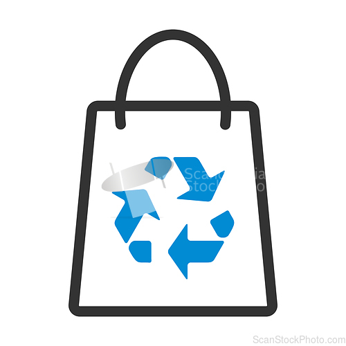 Image of Shopping Bag With Recycle Sign Icon