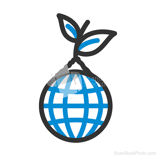 Image of Planet With Sprout Icon