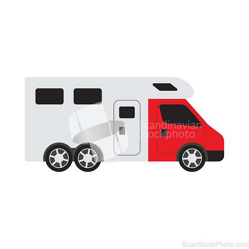 Image of Icon Of Camping Family Caravan Car