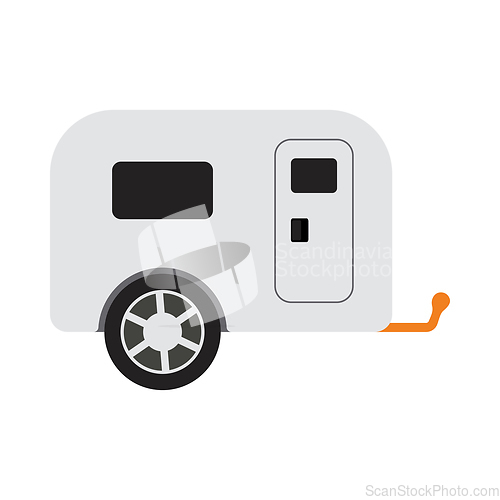 Image of Icon Of Camping Family Caravan Car