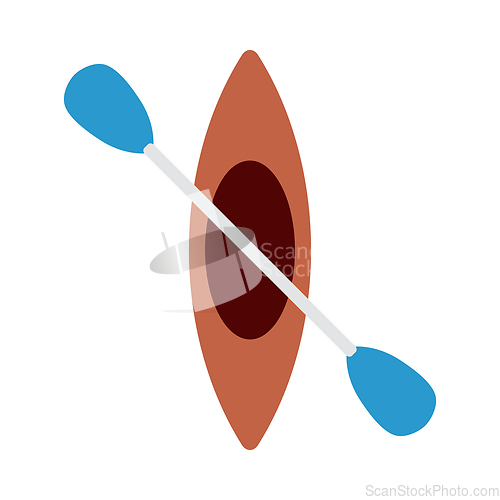 Image of Icon Of Kayak And Paddle
