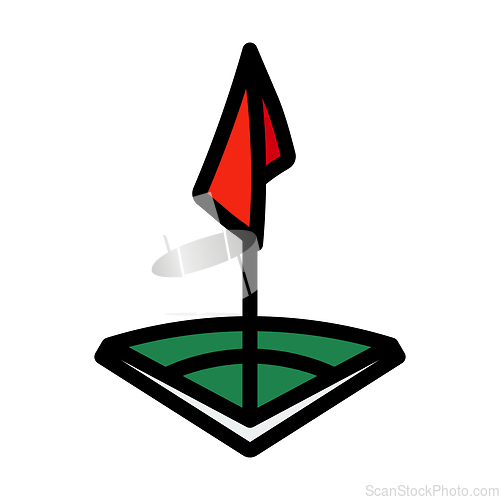 Image of Icon Of Football Field Corner Flag