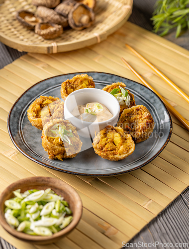 Image of Breaded shiitake mushroom balls