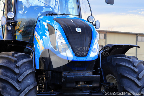 Image of Two New Holland T6.180 Tractor, Front Detail