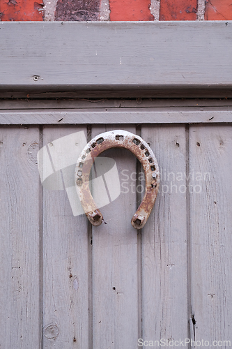 Image of Horseshoe on a door