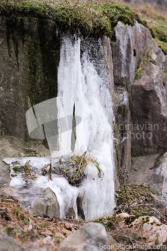 Image of Ice on a rock