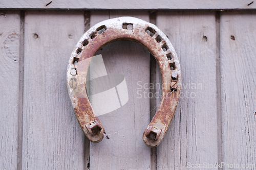 Image of Horseshoe on a door