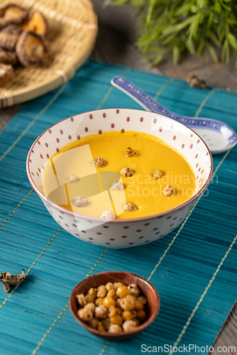 Image of Delicious pumpkin cream soup