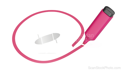 Image of Drawing a circle with a pink highlighter