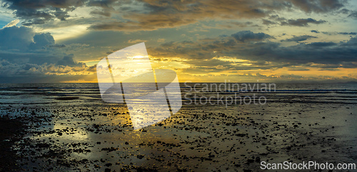 Image of Romantic sunset landscape. Tarcoles, Costa Rica