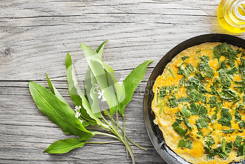 Image of Wild garlic omelette