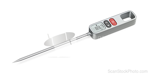 Image of Silver digital food thermometer