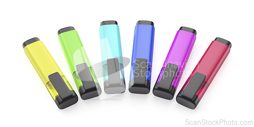 Image of Six highlighters in different colors
