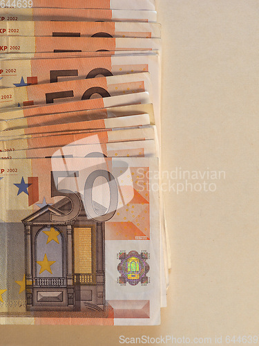 Image of Euro (EUR) notes, European Union (EU) with copy space