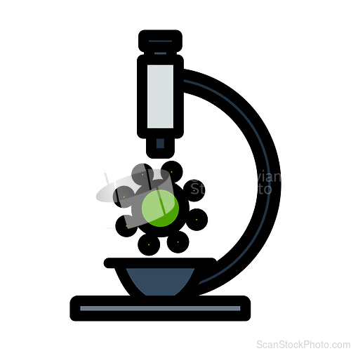 Image of Research Coronavirus By Microscope Icon