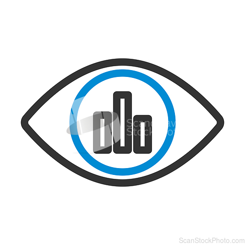 Image of Eye With Market Chart Inside Pupil Icon