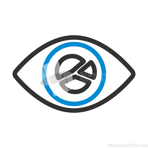 Image of Eye With Market Chart Inside Pupil Icon