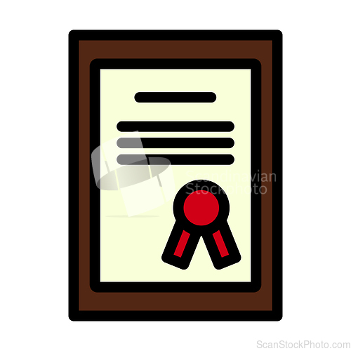 Image of Certificate Under Glass Icon