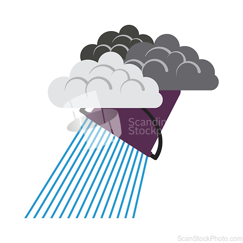 Image of Rainfall Like From Bucket Icon