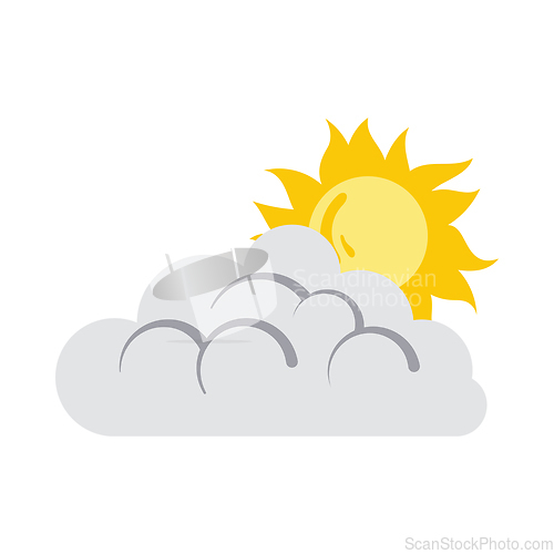 Image of Sun Behind Clouds Icon
