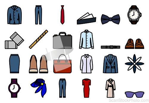 Image of Clothes Icon Set