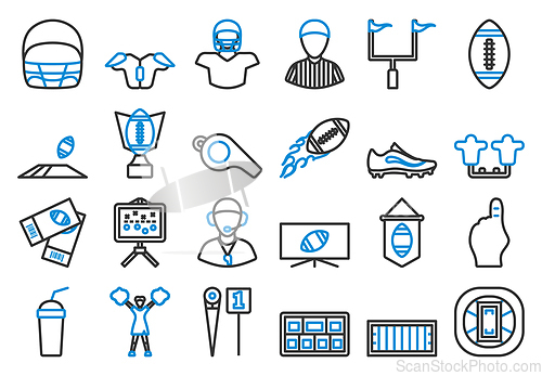 Image of Football Icon Set