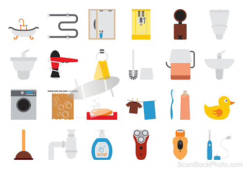 Image of Bathroom Icon Set