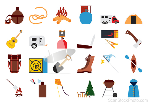 Image of Camping Icon Set