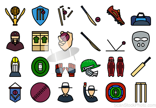 Image of Cricket Icon Set