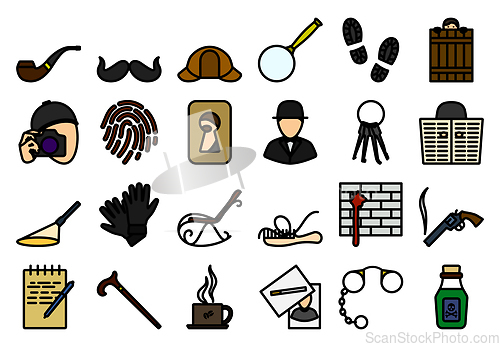 Image of Detective Icon Set
