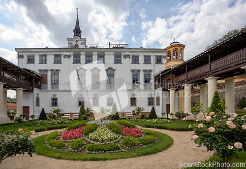 Image of Historical Lysice Castle, iconic landmark in Lysice town, South Moravia, Czech Republic.