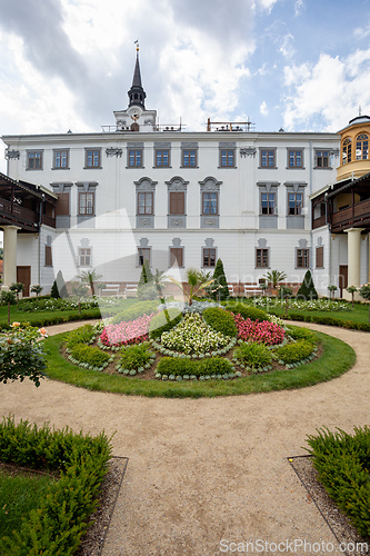 Image of Historical Lysice Castle, iconic landmark in Lysice town, South Moravia, Czech Republic.