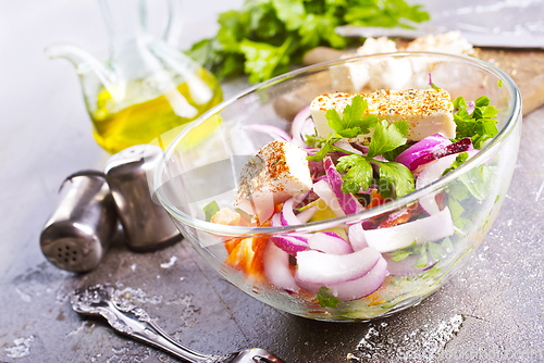 Image of Tomato salad with fresh herbs and sweet onion