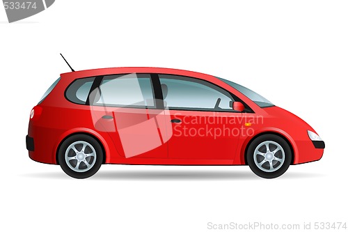 Image of Red Minivan