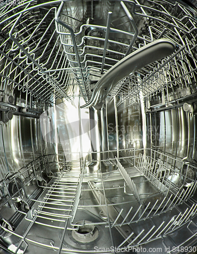 Image of dishwasher machine  background