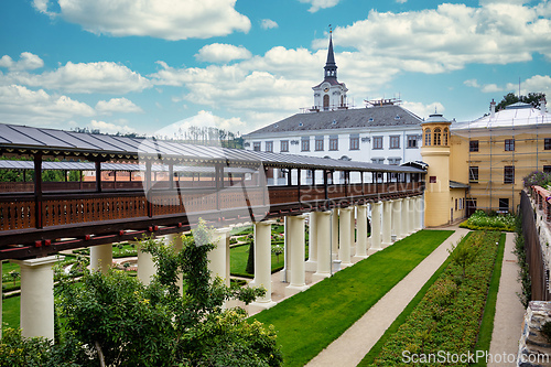 Image of Historical Lysice Castle, iconic landmark in Lysice town, South Moravia, Czech Republic.