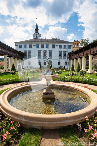 Image of Historical Lysice Castle, iconic landmark in Lysice town, South Moravia, Czech Republic.