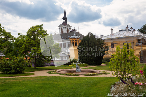 Image of Historical Lysice Castle, iconic landmark in Lysice town, South Moravia, Czech Republic.